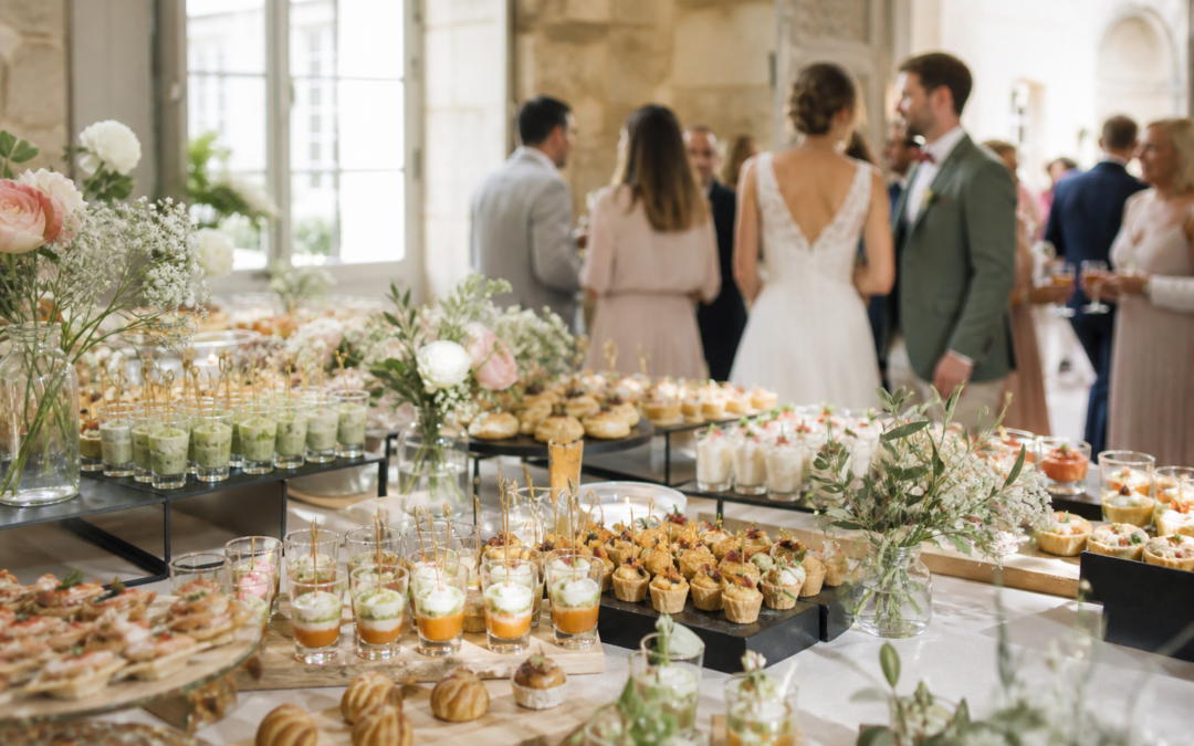 Apéritif dînatoire de mariage à Arras : l’élégance d’un moment gourmand et convivial
